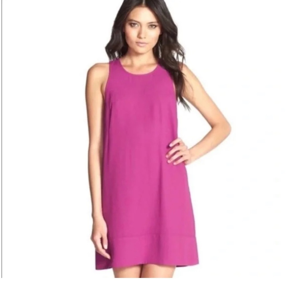 Nordstrom LEITH Sheath Shift Magenta Pink Racerback Dress size small
